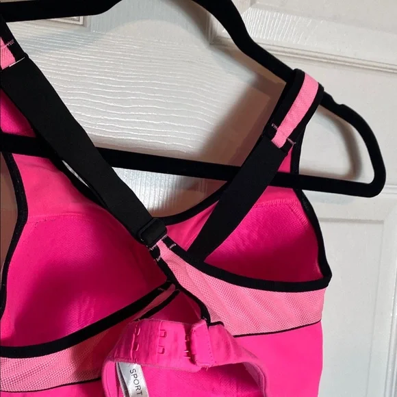 Victoria's Secret VSX Hot Pink and Black Longline Sports Bra - Picture 5 of 7